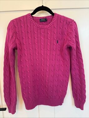 Ralph Lauren Pink Cable Knit Sweater - Polo Label